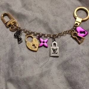 Gold and Pink Charm Bracelet